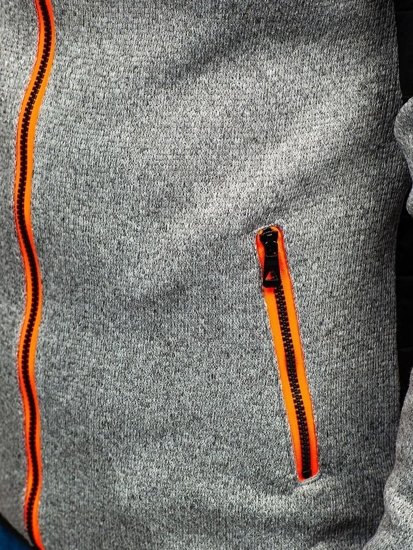 Чоловіча демісезонна спортивна куртка сіра Bolf KS1921