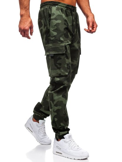 Чоловічі зелені штани джоггери-карго Bolf 702