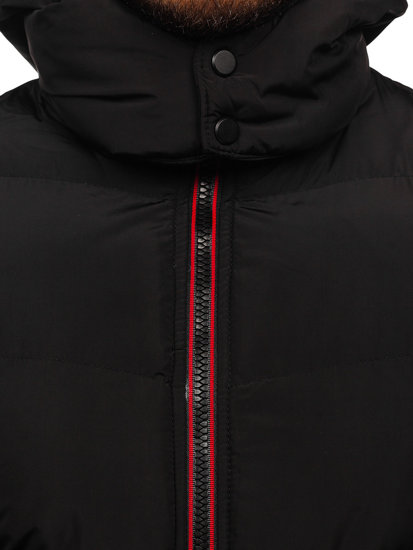 Чорна стьобана куртка чоловіча зимова Bolf 6902