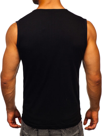 Чорна футболка з принтом Bolf 14805