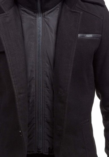 Чорне чоловіче зимове пальто Bolf 8856B