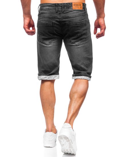 Чорні чоловічі джинсові шорти Bolf K15004-2