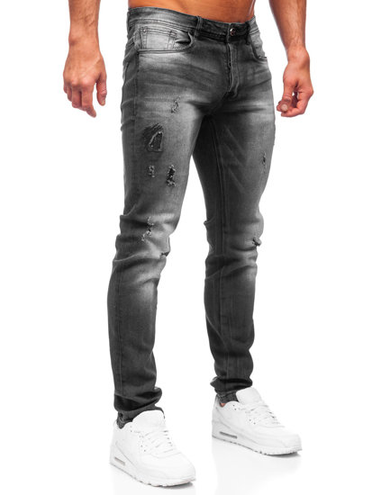 Чорні чоловічі джинсові штани regular fit Bolf MP008N