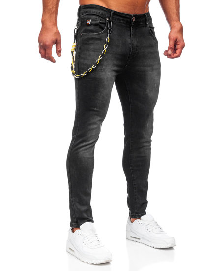 Чорні чоловічі джинсові штани regular fit Bolf TF098