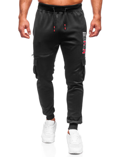 Чорні чоловічі спортивні штани карго Bolf K10287