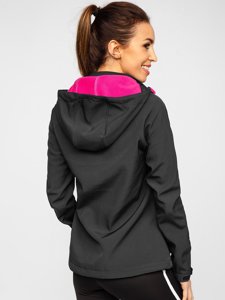 Графітова жіноча демісезонна куртка Softshell Bolf HH027