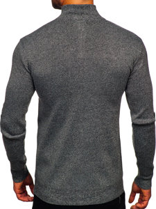 Графітовий Чоловічий светр з коміром cтійка Bolf S8274
