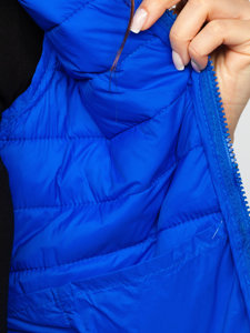 Кобальтова жіноча демісезонна стьобана куртка Bolf 1141