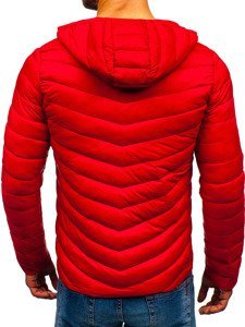 Куртка чоловіча демісезонна спортивна червона Bolf LY1016