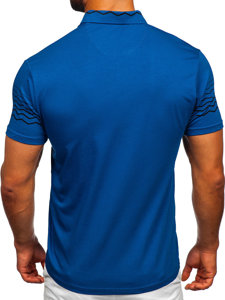 Синя футболка поло чоловіча Denley 192432