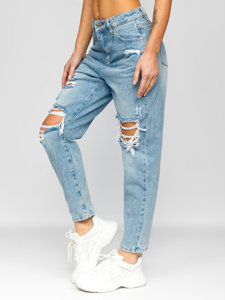 Сині жіночі джинси mom fit Bolf WL2101