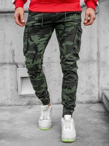 Темно-зелені чоловічі штани джоггери-карго Bolf CT6019