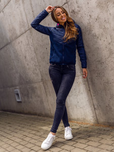 Темно-синя спортивна жіноча демісезонна куртка Bolf KSW4005A