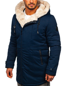 Темно-синя чоловіча зимова куртка парку Bolf 22M119