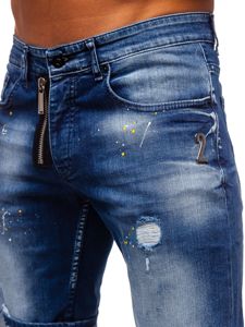 Темно-сині джинсові шорти чоловічі Bolf R3008