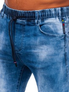 Темно-сині чоловічі джинси джоггери Bolf TF120