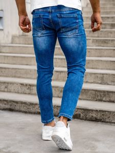 Темно-сині чоловічі джинси skinny fit Bolf KX507