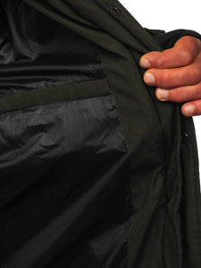 Хакі стьобана куртка чоловіча зимова Bolf 5M771