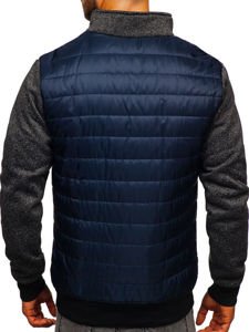 Чоловіча демісезонна куртка темно-синя Bolf TY38