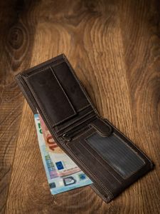 Чоловічий шкіряний гаманець коричневий 2222