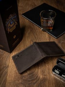 Чоловічий шкіряний гаманець коричневий 2222