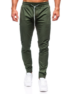 Чоловічі штани джоггери темно-зелені Bolf KA951