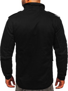 Чорна бавовняна чоловіча демісезонна куртка BOLF 10290