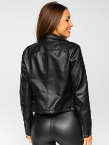 Чорна жіноча шкіряна куртка Bolf 11Z8036