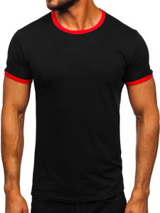 Чорна чоловіча футболка без принту Bolf 8T83