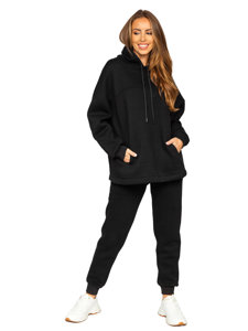 Чорний жіночий спортивний костюм Bolf 8029