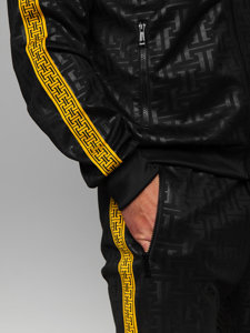 Чорний чоловічий спортивний костюм з капюшоном Bolf 3A165