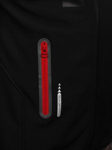 Чорно-червона чоловіча куртка софтшелл Bolf HH023